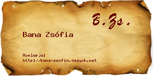 Bana Zsófia névjegykártya